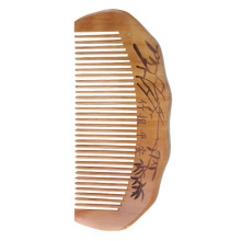 FQ marca cabelo logotipo personalizado antiestático antihair perda de pêssego pente de madeira